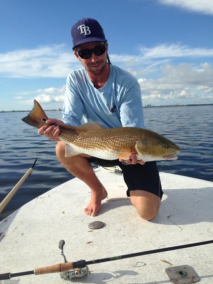 Sept 20 Tailing redfish on the skiff with Josh